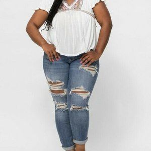 NWT Judy Blue Plus Size Destroyed Boyfriend Jeans